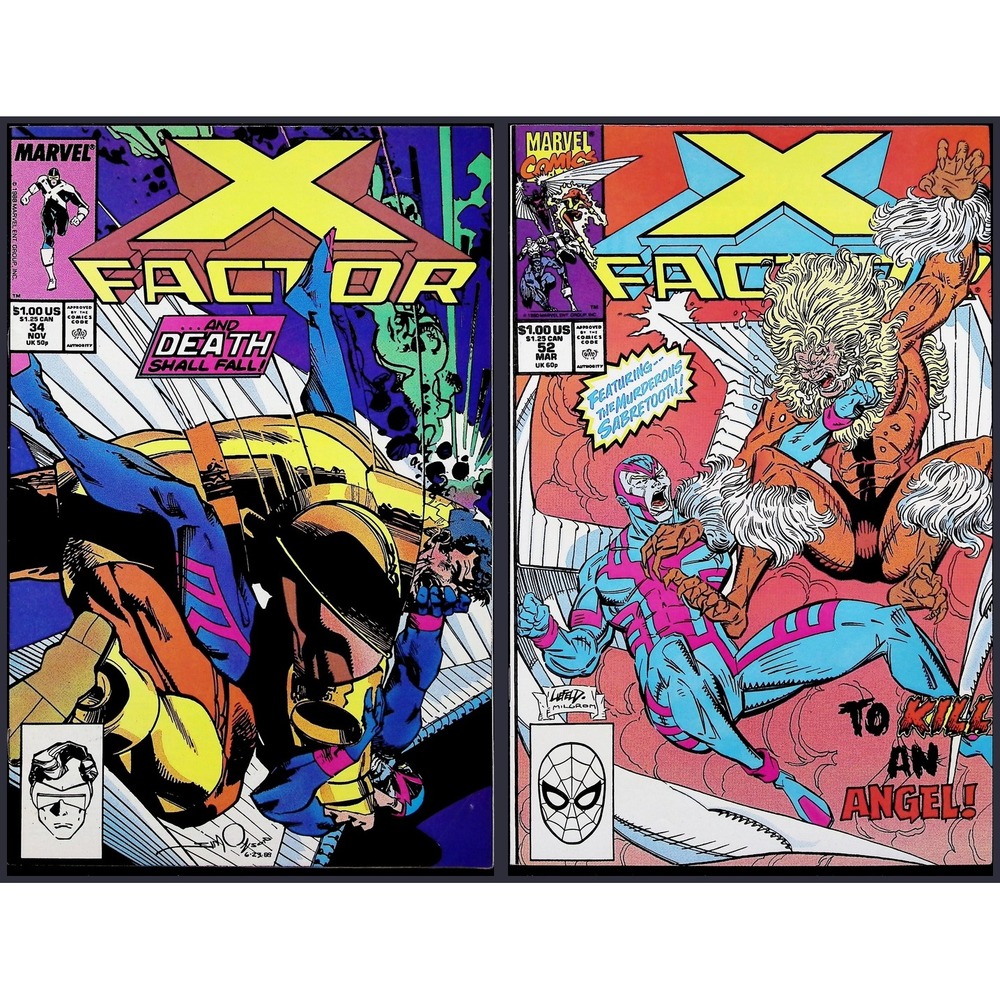 X-Factor 2X Comic Lot #34 52 Death Hodge Archangel Sabretooth 1st Nanny Marvel